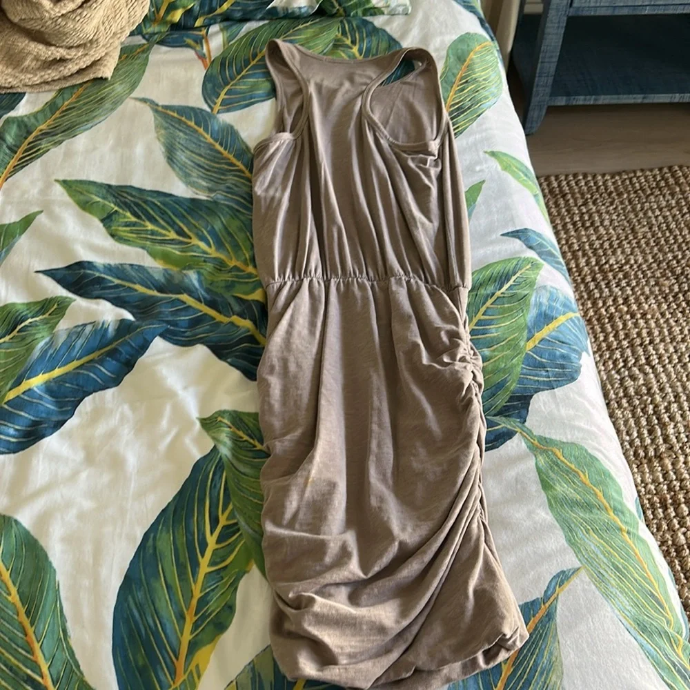SUNDRY SLEEVELESS SUNDRESS RUCHED DRESS - Picture 5 of 6